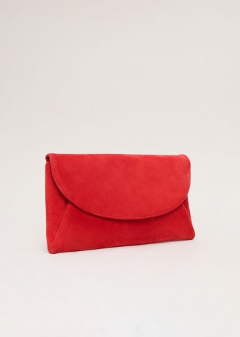 Phase Eight Red Suede Bags Red Australia | VS1946253